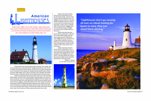 Lighthouse magazine spread designed by Kathleen E. Wilson | © 2013