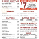 Charm City Wings & Waffles menu designed by Kathleen E. Wilson | © 2014