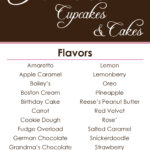 Cupcakes by Cynthia menu designed by Kathleen E. Wilson | © 2014